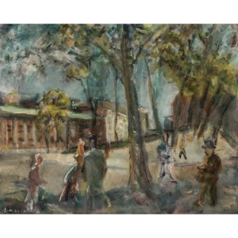 LARSEN, EJNAR R. (1902-1986) &quot;Street Scene&quot;