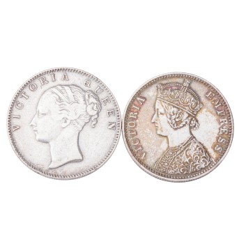Ostindien-Kompanie, Königin Viktoria 1 Rupie 1840 & 1898