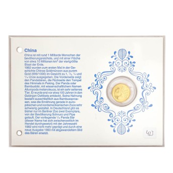 China /GOLDMedaille Panda 1/10 Unze 1982