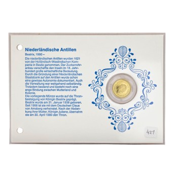 Niederländische Antillen /GOLD - 5 Gulden 1980 PP