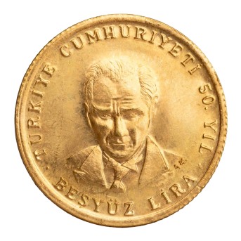 Türkei /GOLD - 500 Lira 1973