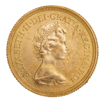Vereinigtes Königreich /GOLD - Elisabeth II. 1 Sovereign (Diadem) 1974