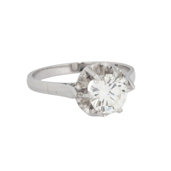 Solitaire ring with brilliant-cut diamond of approx. 1.15 ct,