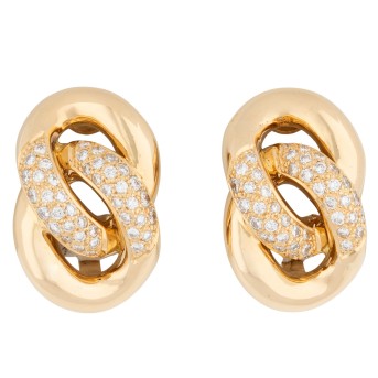 Ear clips with diamonds totaling approx. 2 ct, 
