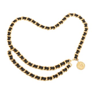 CHANEL VINTAGE link chain belt, length 95cm.