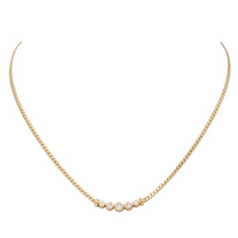 Collier mit 5 Brillanten,