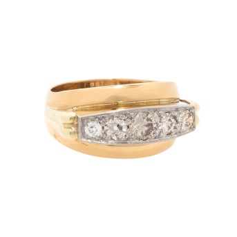 Ring mit 5 Altschliffdiamanten,