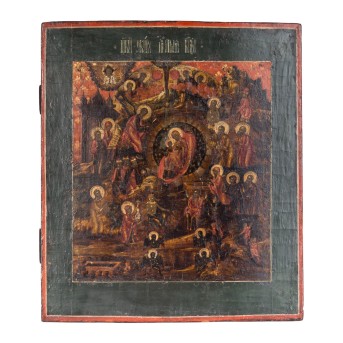 ICON &quot;Adoration of the Mother of God&quot;, RUSSIA 17th/18th century,