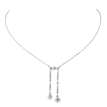 Dainty necklace with diamonds totaling approx. 1.2 ct,