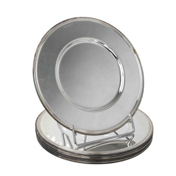 CHRISTOFLE 12 silver-plated place plates, 20th century