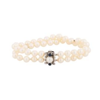 Double-row pearl bracelet,