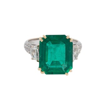 Ring mit natürlichem Smaragd 6,38 ct,