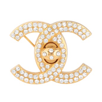 CHANEL VINTAGE brooch &quot;TURN LOCK&quot;, coll: Fall 1996.