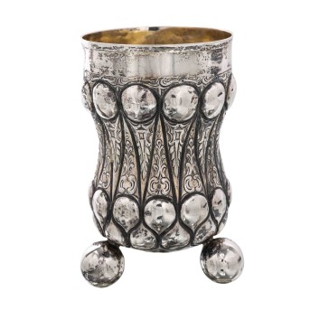 C. MERGET & CO., Kugelfußbecher, 800 Silber, 20. Jh.