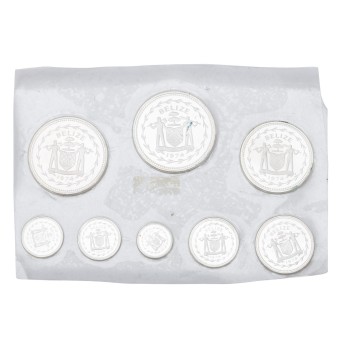 Belize (British Honduras) - KMS 1974, 1 Cent bis 5 Dollars,