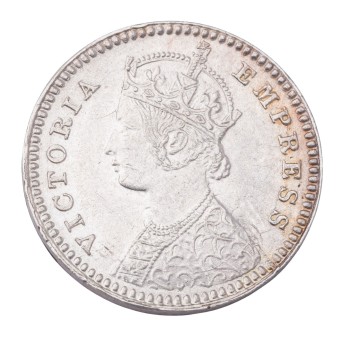 India British/SILVER - 2 Annas 1882, Victoria (1837-1901),