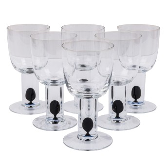 IITTALA, Finnland,  6 Highball-/Cocktailgläser 'OLIIVI', 20. Jh.
