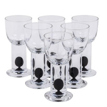 IITTALA, Finnland, 6 Likörgläser, 20. Jh.