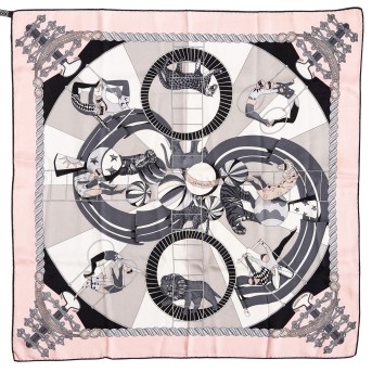 HERMÈS silk carré 'CIRCUS'.