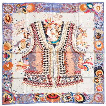 HERMÈS Seidencarré 'COSTUME DE FETE',
