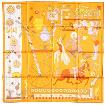 HERMÈS silk carré 'TEA FOR TWO',