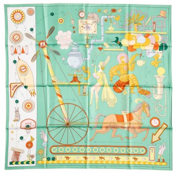 HERMÈS silk carré 'TEA FOR TWO',