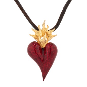 DRACHENFELS großer Herzanhänger "Flammeninferno",