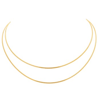 Armored chain, polished,