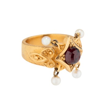 DRACHENFELS Ring mit Granat