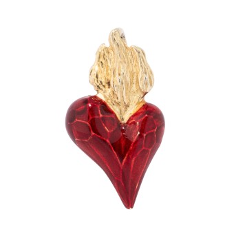 DRACHENFELS heart pendant mini &quot;Flame inferno&quot;,