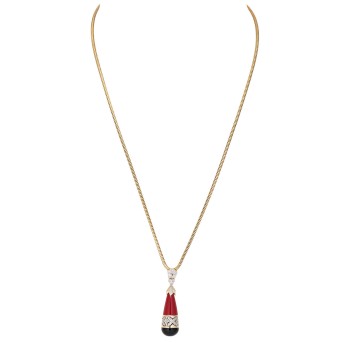 Collier mit zusammengesetzter Pampel,