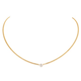 Necklace with brilliant-cut diamond,