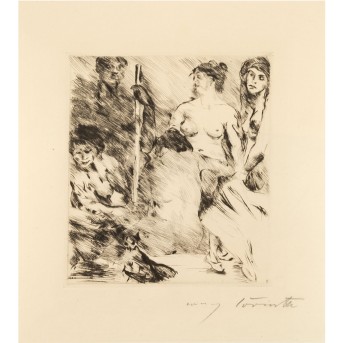 CORINTH, LOVIS (1858-1925), Mythological scene with nude figures,