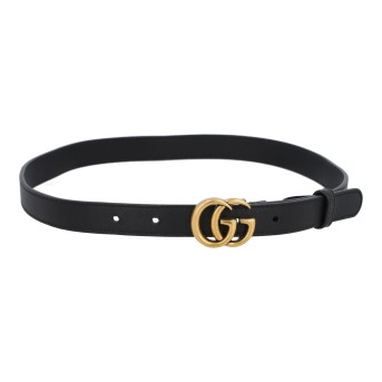 GUCCI belt 'SCHMALER GG MARMONT', current retail price: €350, length: 75 cm.