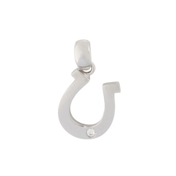 Anhänger 'Hufeisen' mit Brillant,