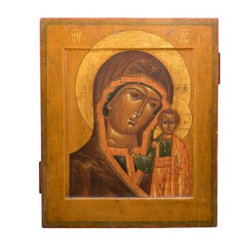 IKONE "Gottesmutter Kasanskaja", Russland, um 1850,