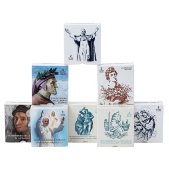 Cl. collection Vatican City - 8x 2€ commemorative coins 2019-2022 PP