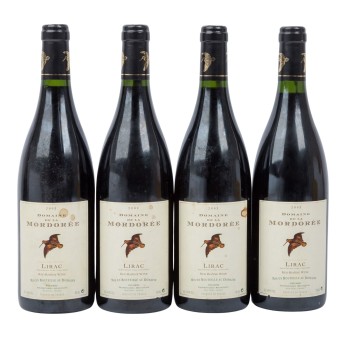 2003 LA DAME ROUSSE LIRAC Domaine de la Mordorée 4 bottles,