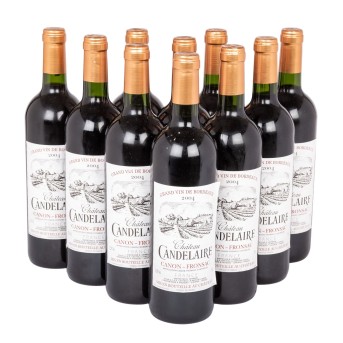2004 CHÂTEAU CANDELAIRE Canon-Fronsac 10 bottles,