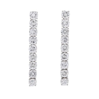 Paar Ohrstecker mit 18 Brillanten zus. 3,57 ct (grav.),