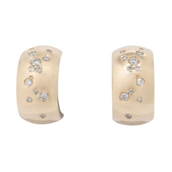 WEMPE BY KIM clip earrings with diamonds approx. 0.5 ct,