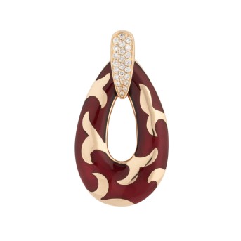 LEO WITTWER pendant with diamonds total approx. 0.28 ct,