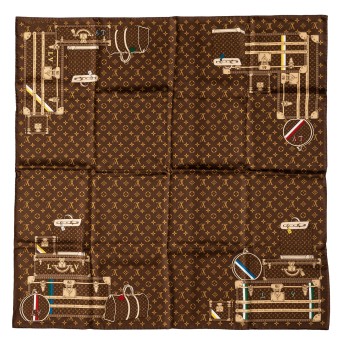 LOUIS VUITTON Seidencarré 'TRUNKS', akt. NP.: 490,-€.