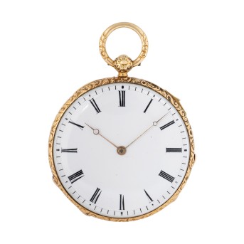SIRONVAL Le Jeune 18K pocket watch with 1/4 repeater circa 1820's.