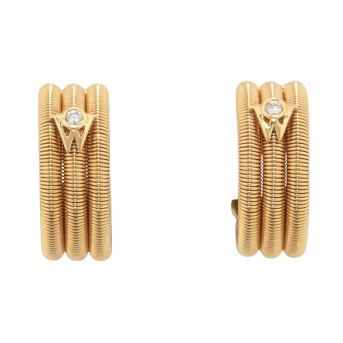 WELLENDORFF ear clips &quot;Sonnenglanz&quot; with brilliant-cut diamond