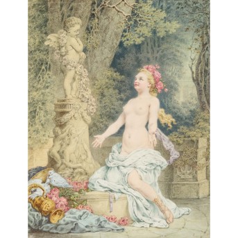ARTIST/IN 19th century, &quot;Venus before Cupid in the park&quot;,