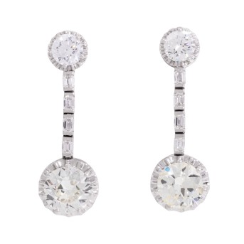 Paar Ohrstecker mit 2 Brillanten von zus. ca. 2,48 ct,