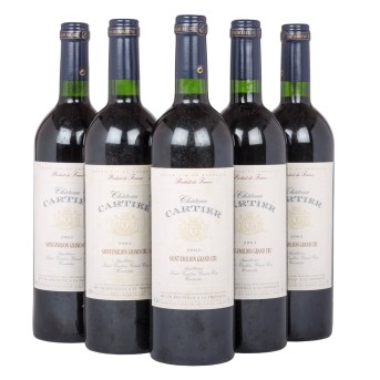 2002 CHÂTEAU CARTIER Saint-Émilion Grand Cru 5 bottles,