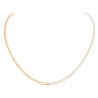 Anchor chain, white and yellow, looped,