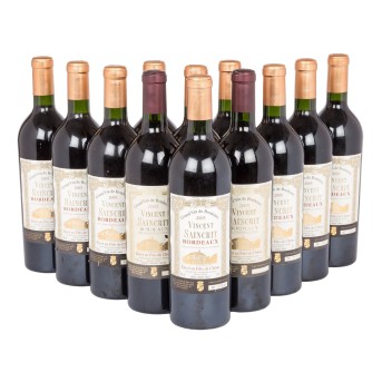 2005 VINCENT SAINCRIT Bordeaux 12 bottles,
